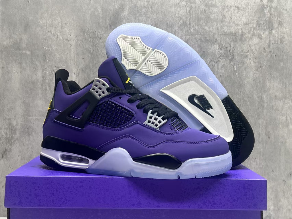 Air Jordan 4 Retro Sneakers | Lakers Purple / Gold