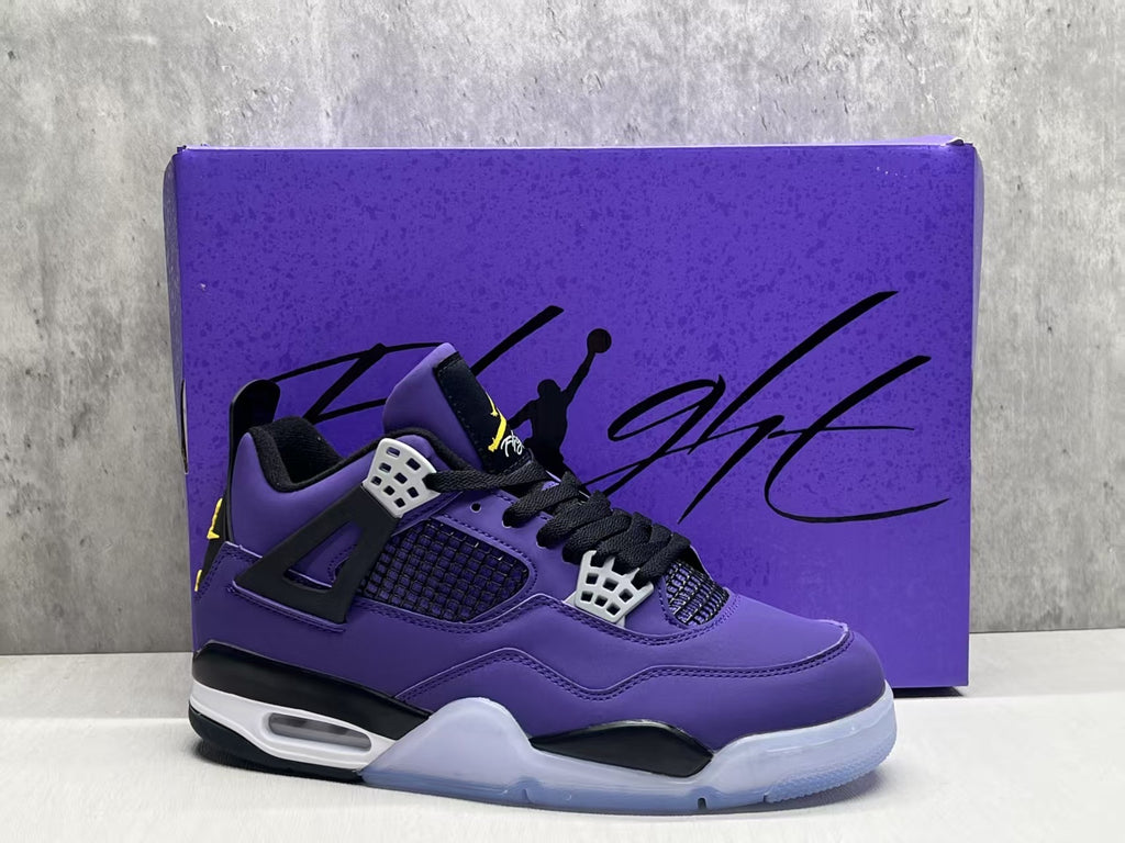 Air Jordan 4 Retro Sneakers | Lakers Purple / Gold