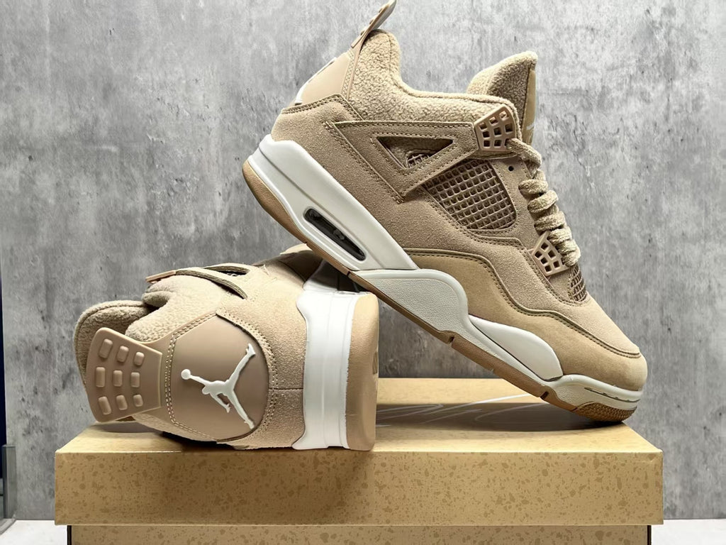 Air Jordan 4 Retro Sneakers | Milk Tea Beige / Cream