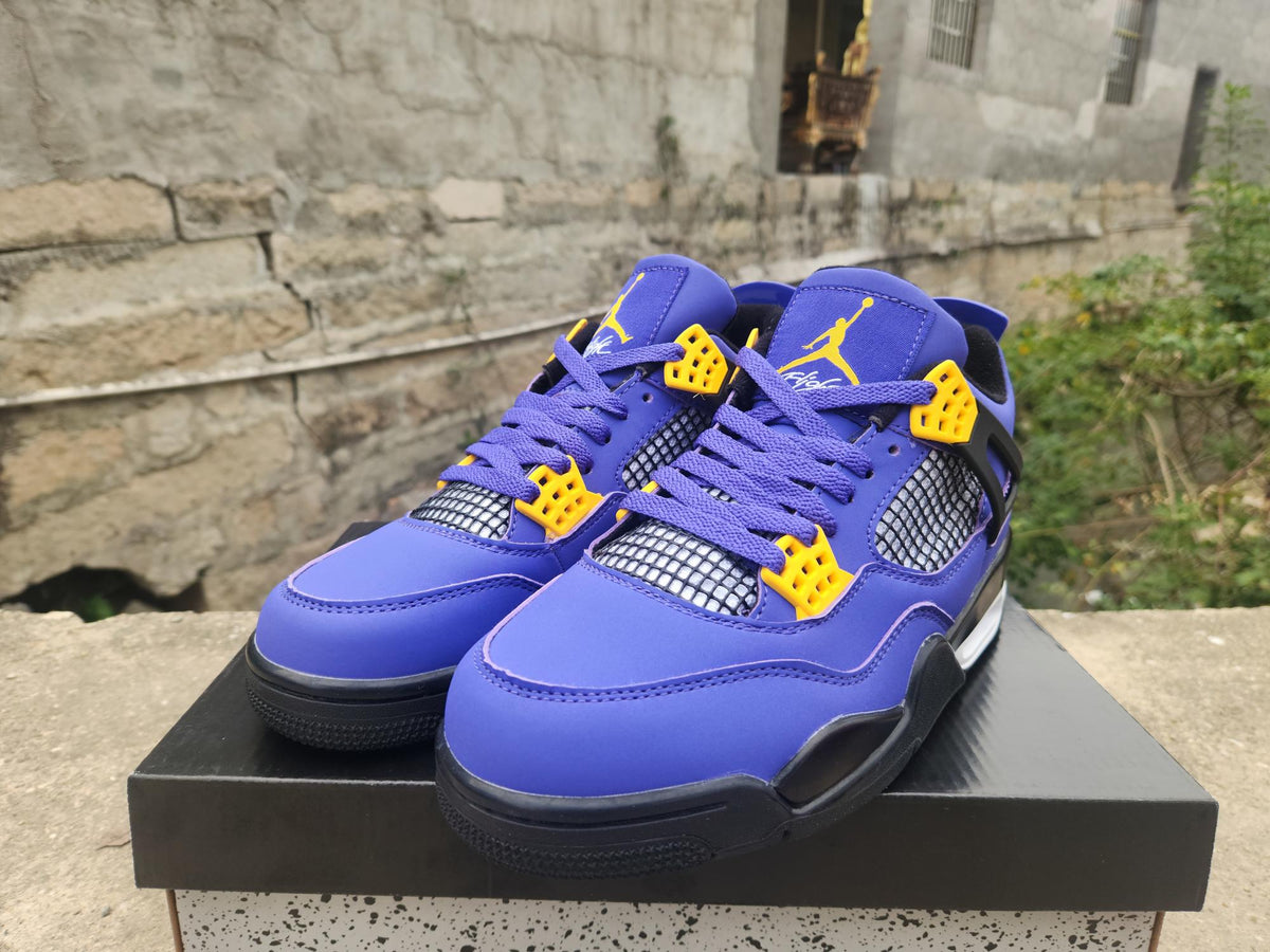 Air Jordan 4 Sneakers | Purple / Yellow