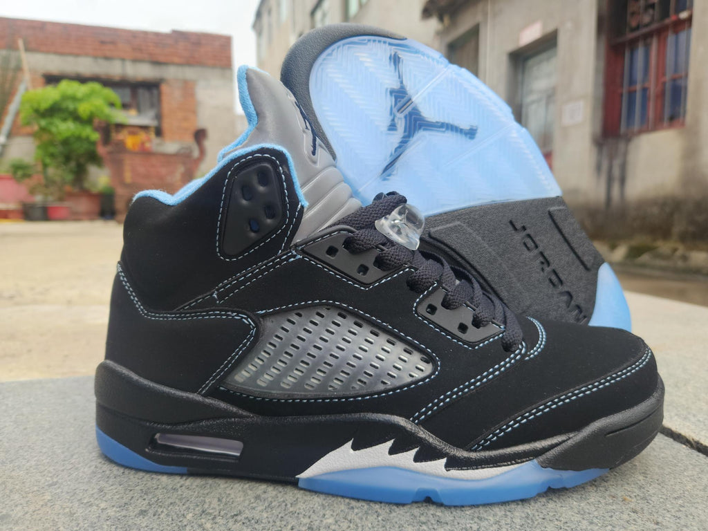 Air Jordan 5 Men's & Women's Sneakers | Black / University Blue