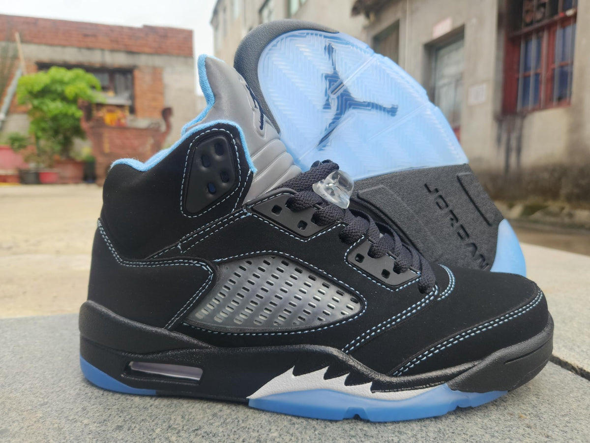 Air Jordan 5 Men's & Women's Sneakers | Black / University Blue