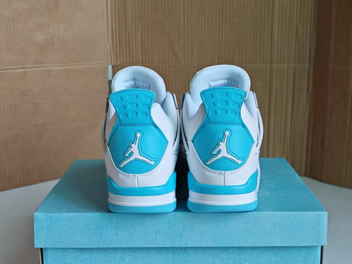 Air Jordan 4 Retro Men's & Women's Sneakers | White / Aluminum / Ice Blue