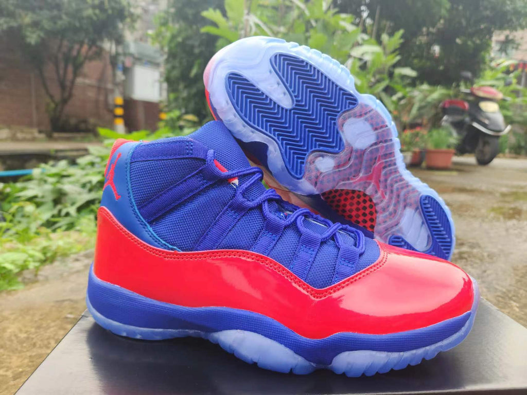 Air Jordan Red & Blue High-Top Sneakers