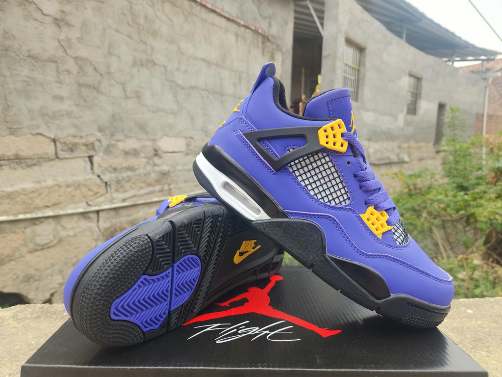 Air Jordan 4 Sneakers | Purple / Yellow