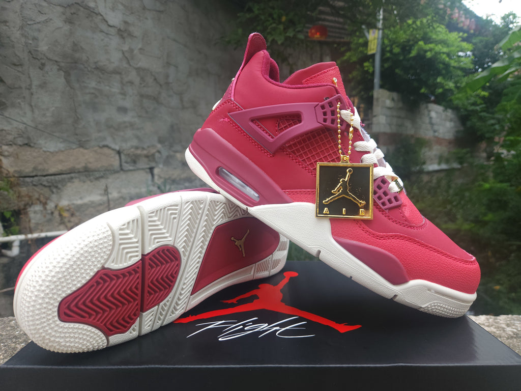 Air Jordan 4 Retro Sneakers | Red / Purple / Gold
