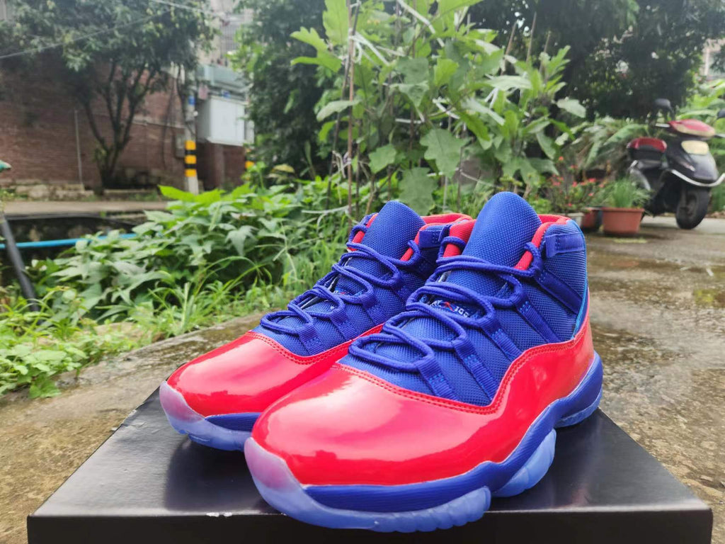 Air Jordan Red & Blue High-Top Sneakers