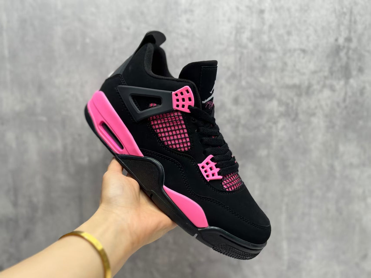 Air Jordan 4 Retro Sneakers | Black / Pink