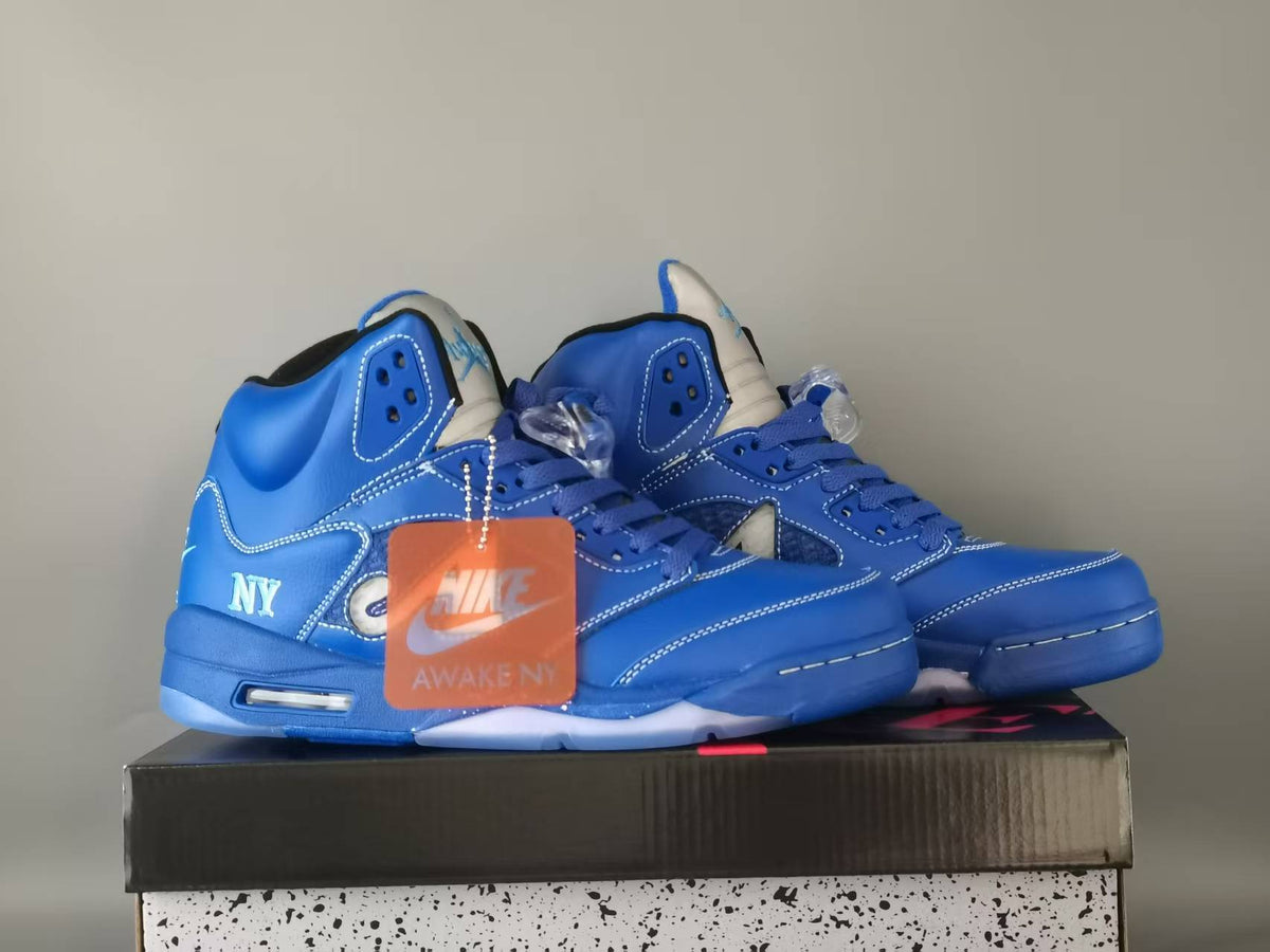 Air Jordan 5 Retro NY Sneakers | Arctic Blue / Black