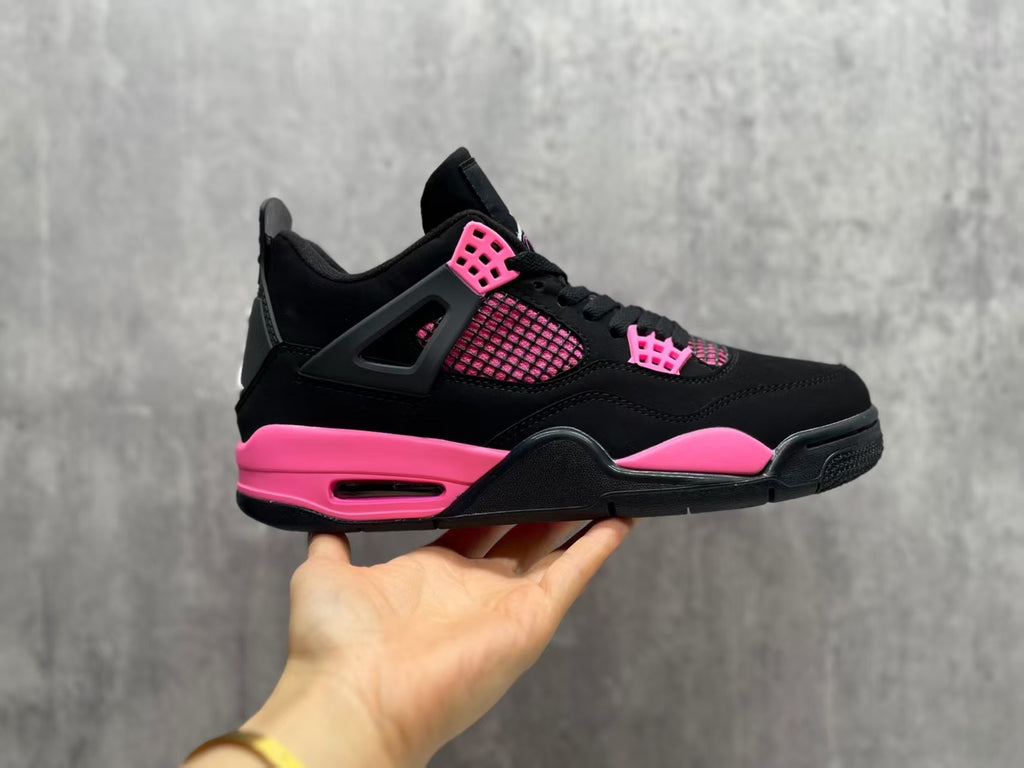 Air Jordan 4 Retro Sneakers | Black / Pink