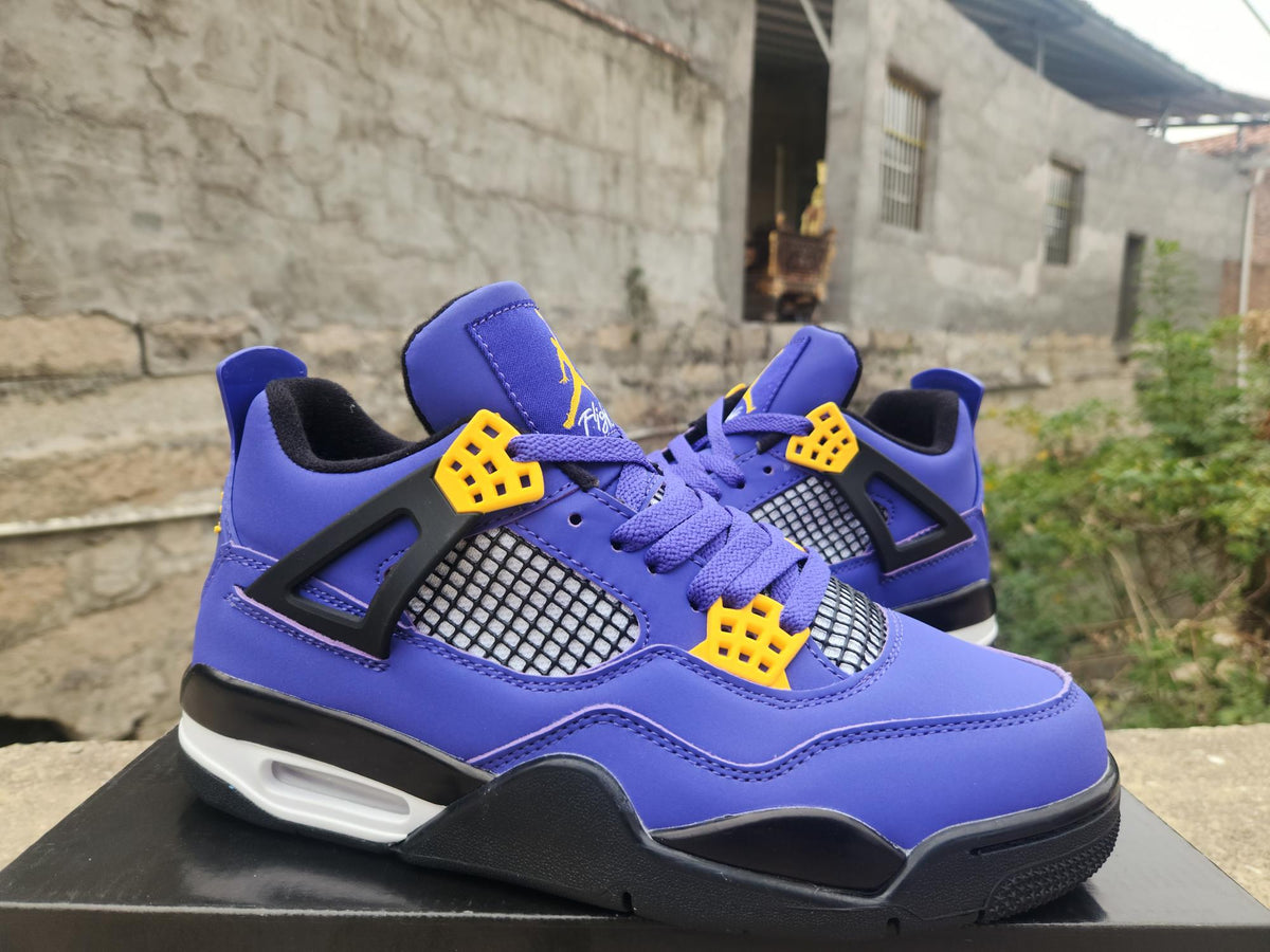 Air Jordan 4 Sneakers | Purple / Yellow