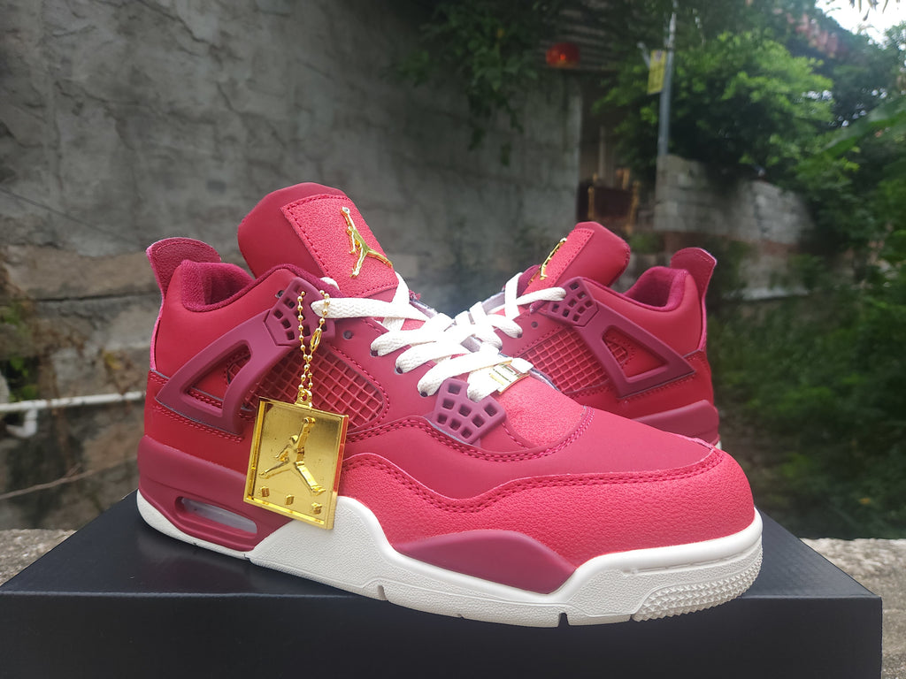 Air Jordan 4 Retro Sneakers | Red / Purple / Gold
