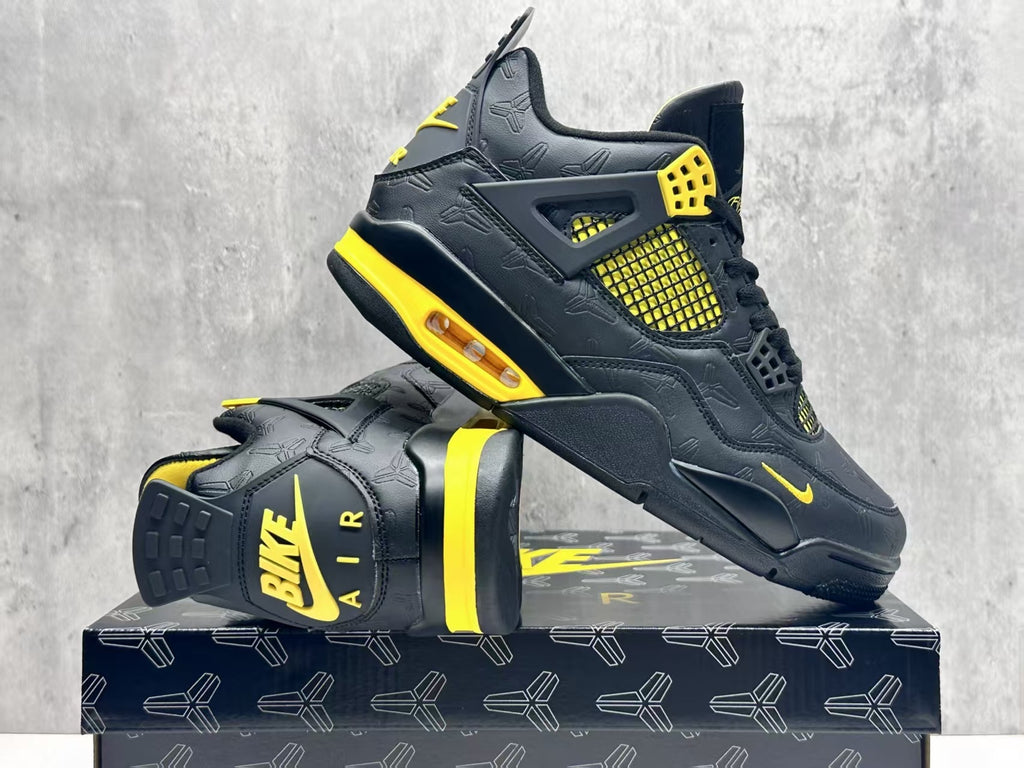 Air Jordan 4 Retro Sneakers | Kobe Black / Yellow