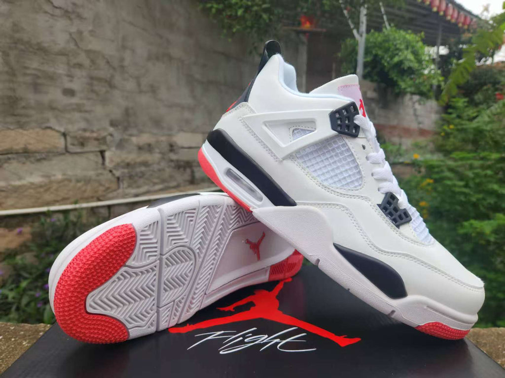 Air Jordan 4 Retro Sneakers | White / Red
