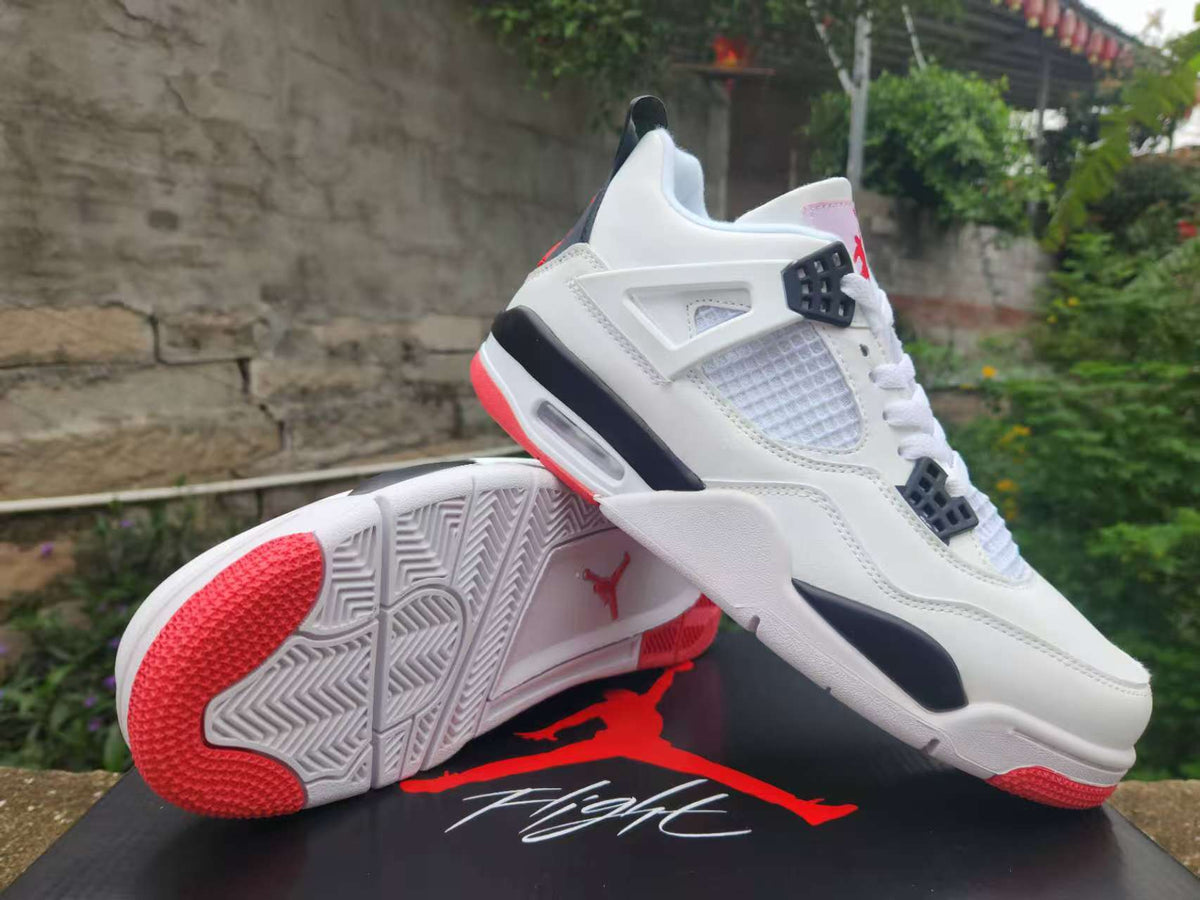 Air Jordan 4 Retro Sneakers | White / Red