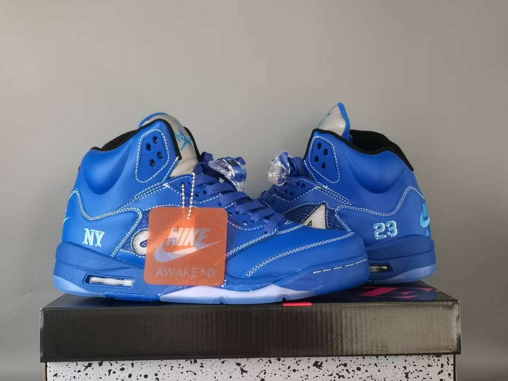 Air Jordan 5 Retro NY Sneakers | Arctic Blue / Black