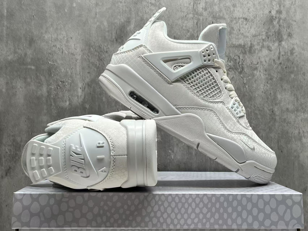 Air Jordan 4 Retro Sneakers | White Mamba