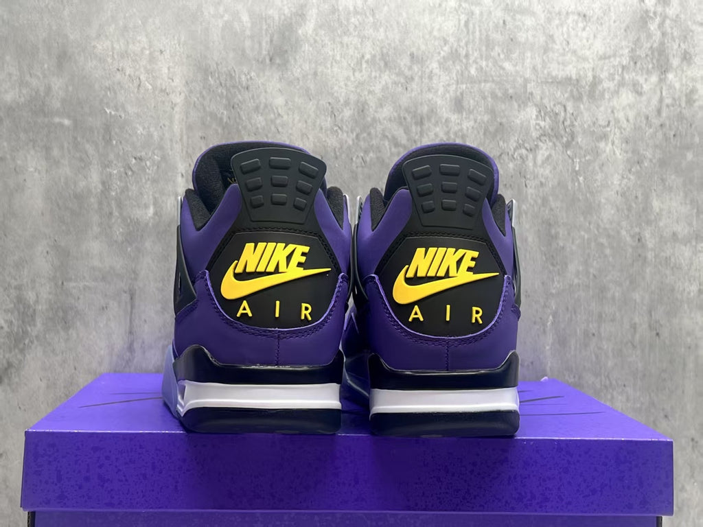 Air Jordan 4 Retro Sneakers | Lakers Purple / Gold