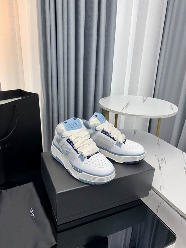 AMIRI Chunky Low-Top Sneakers | White / Light Blue