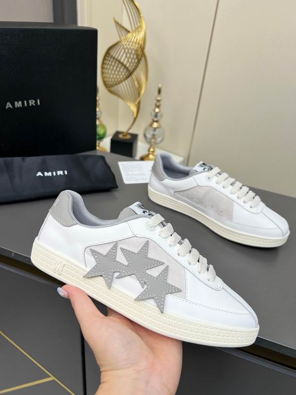 AMIRI Low-Top Sneakers | White / Grey Star Detail
