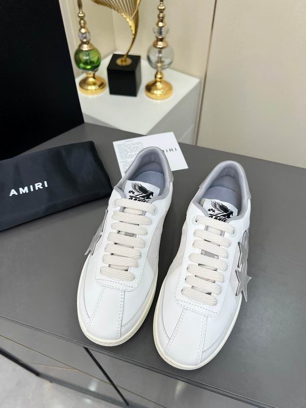 AMIRI Low-Top Sneakers | White / Grey Star Detail