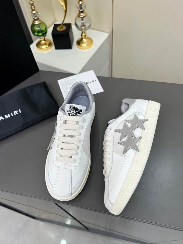 AMIRI Low-Top Sneakers | White / Grey Star Detail