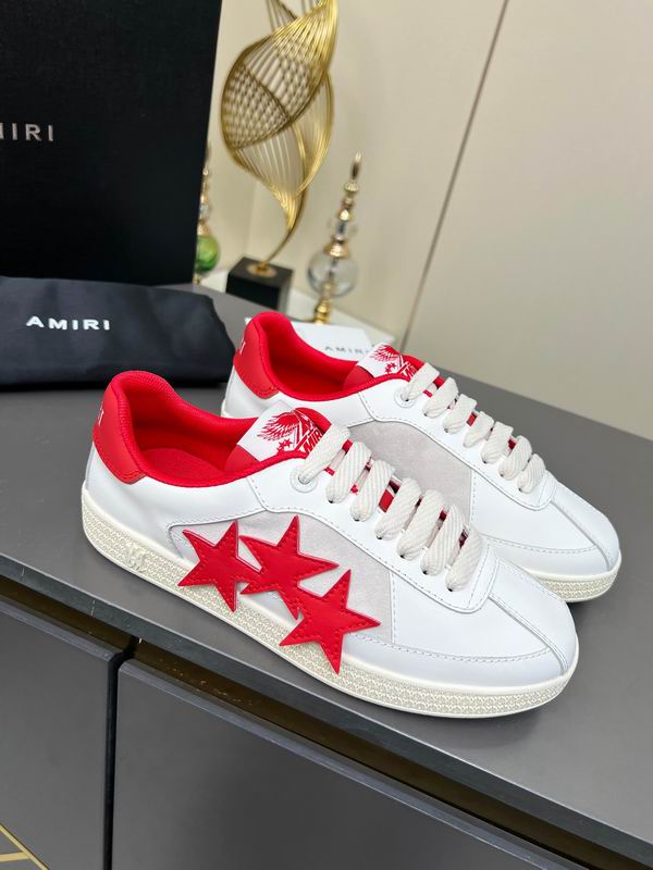 AMIRI Low-Top Sneakers | White / Red Star Detail