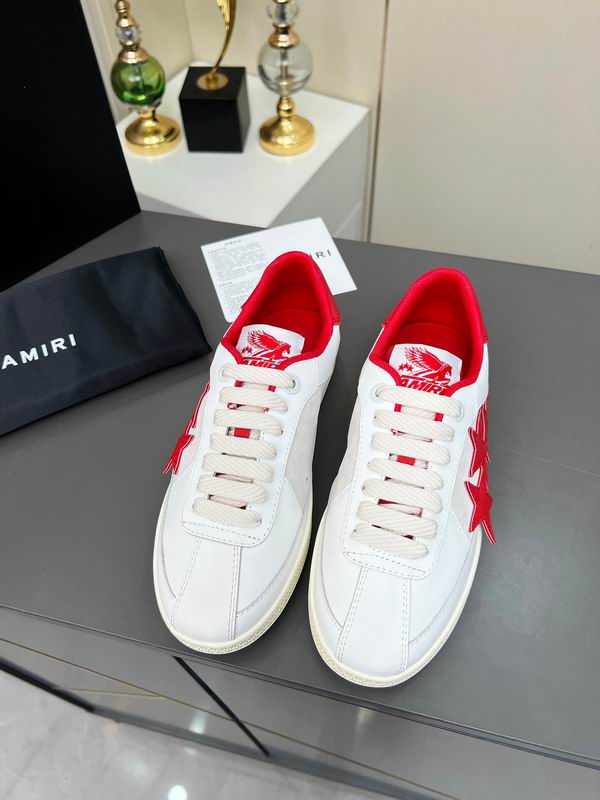 AMIRI Low-Top Sneakers | White / Red Star Detail