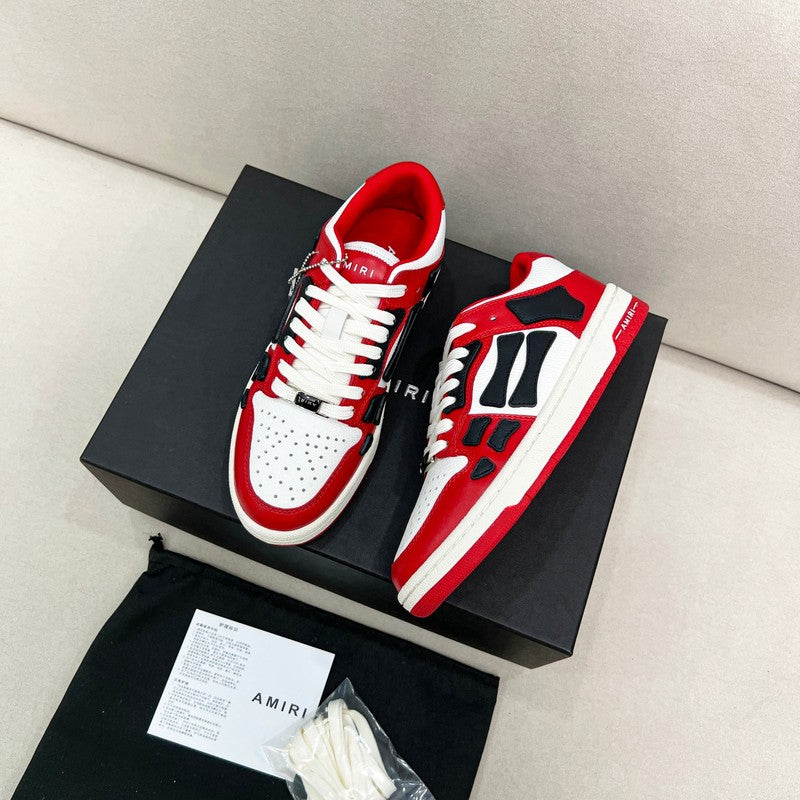 AMIRI Low-Top Sneakers | Red / White / Black Bone Detail
