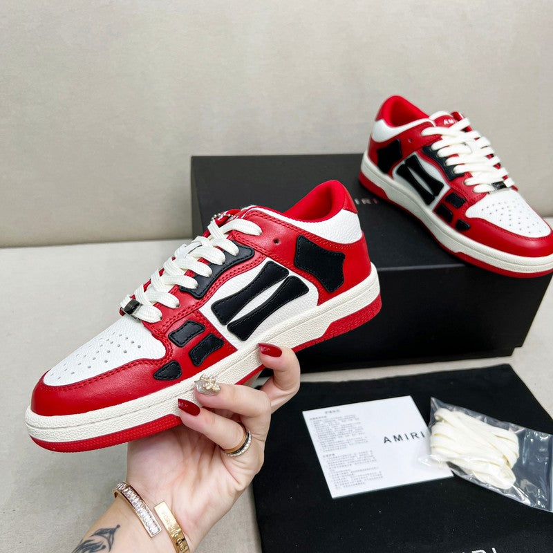 AMIRI Low-Top Sneakers | Red / White / Black Bone Detail
