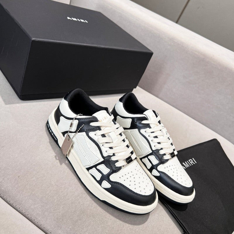 AMIRI White & Orange Bone Detail Low-Top Sneakers