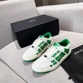 AMIRI White & Orange Bone-Detail Low-Top Sneakers