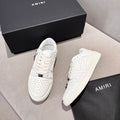 AMIRI All-White Bone Detail Low-Top Sneakers