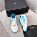 AMIRI White & Blue Bone Detail Low-Top Sneakers