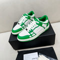 AMIRI Green & White Bone-Detail Low-Top Sneakers