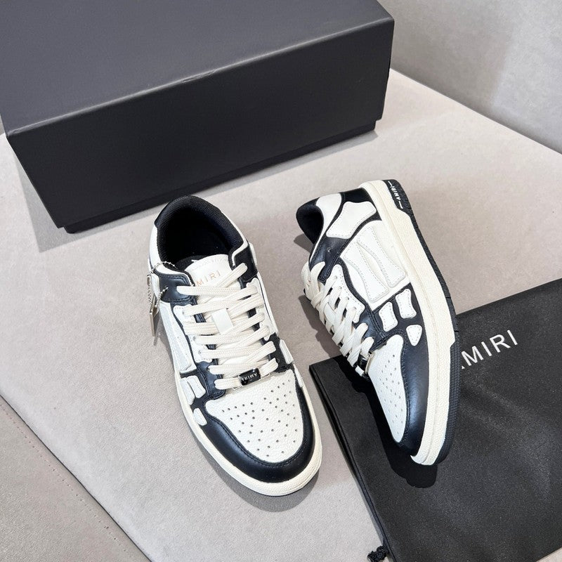 AMIRI White & Orange Bone Detail Low-Top Sneakers
