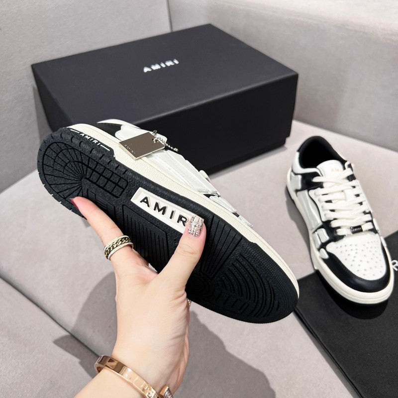 AMIRI White & Orange Bone Detail Low-Top Sneakers