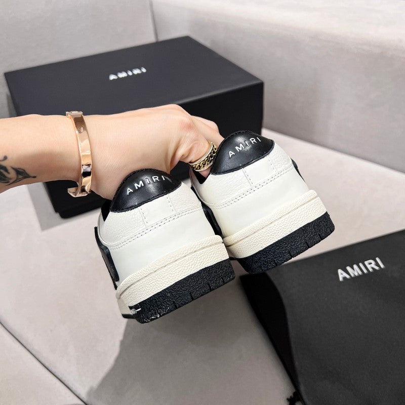AMIRI White & Black Bone Detail Low-Top Sneakers