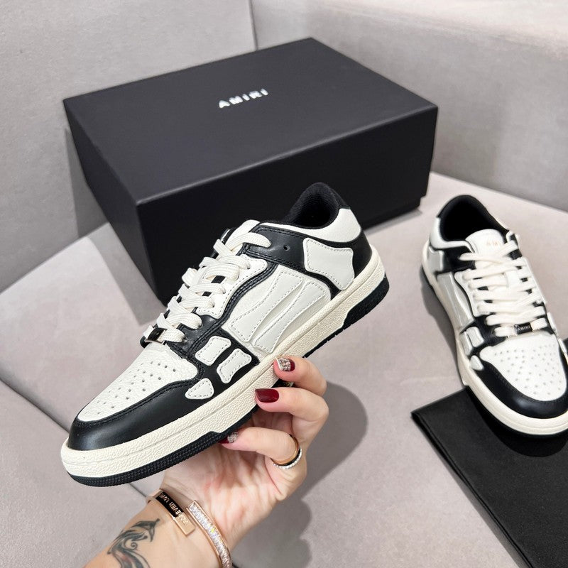 AMIRI White & Orange Bone Detail Low-Top Sneakers
