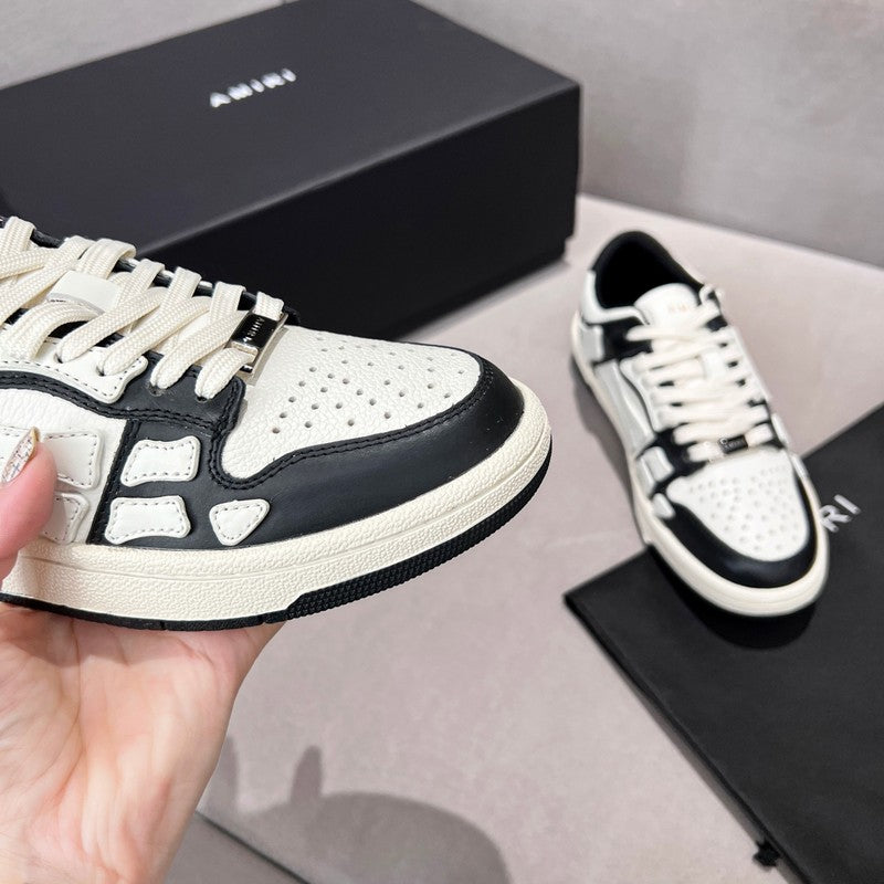 AMIRI White & Orange Bone Detail Low-Top Sneakers