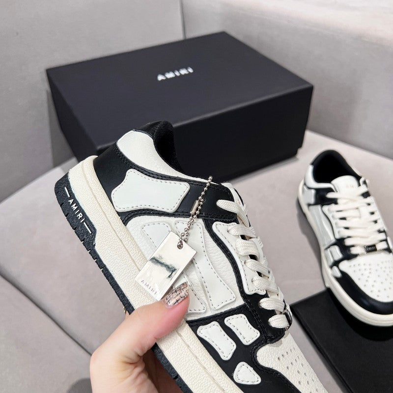 AMIRI White & Orange Bone Detail Low-Top Sneakers