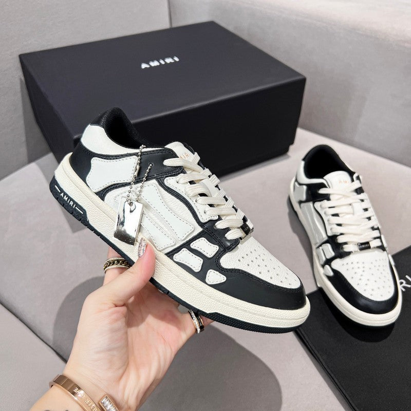 AMIRI White & Orange Bone Detail Low-Top Sneakers