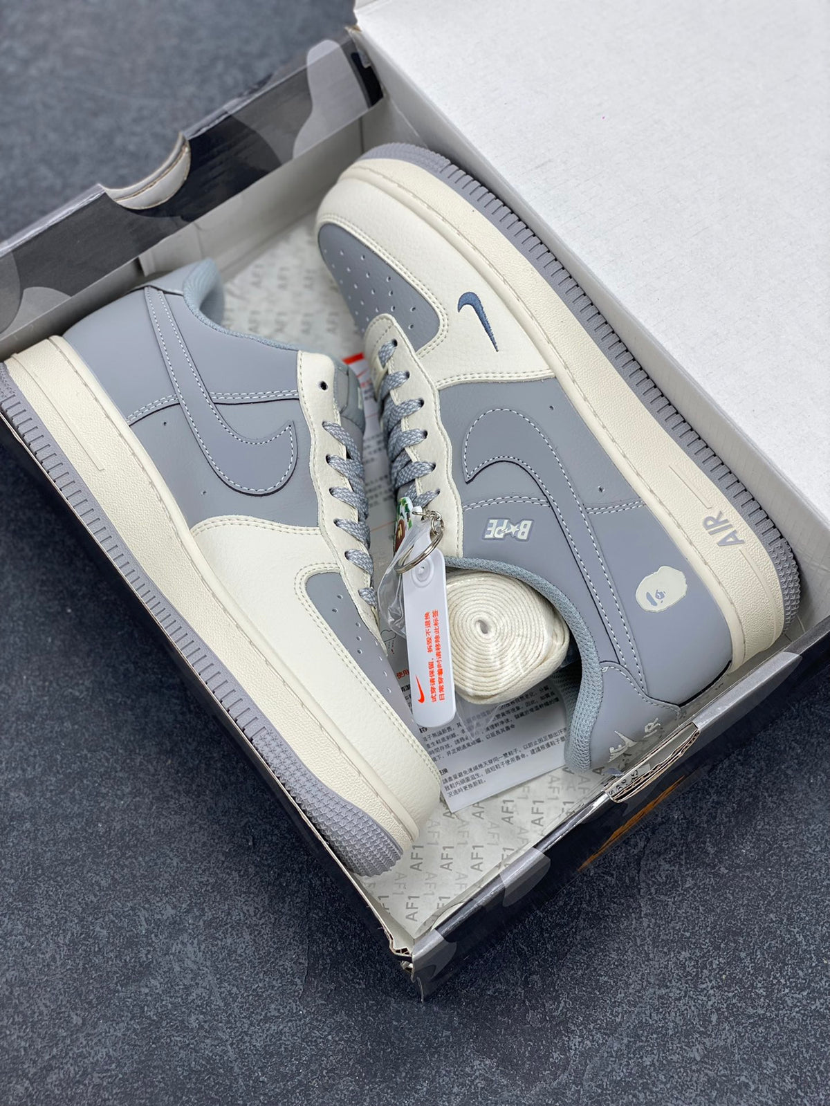 BAPE Low-Top Sneakers | Grey / Cream