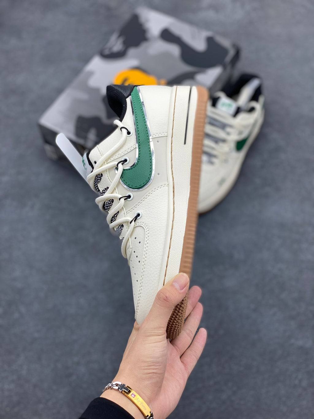 BAPE Low-Top Sneakers | Cream / Green / Gum