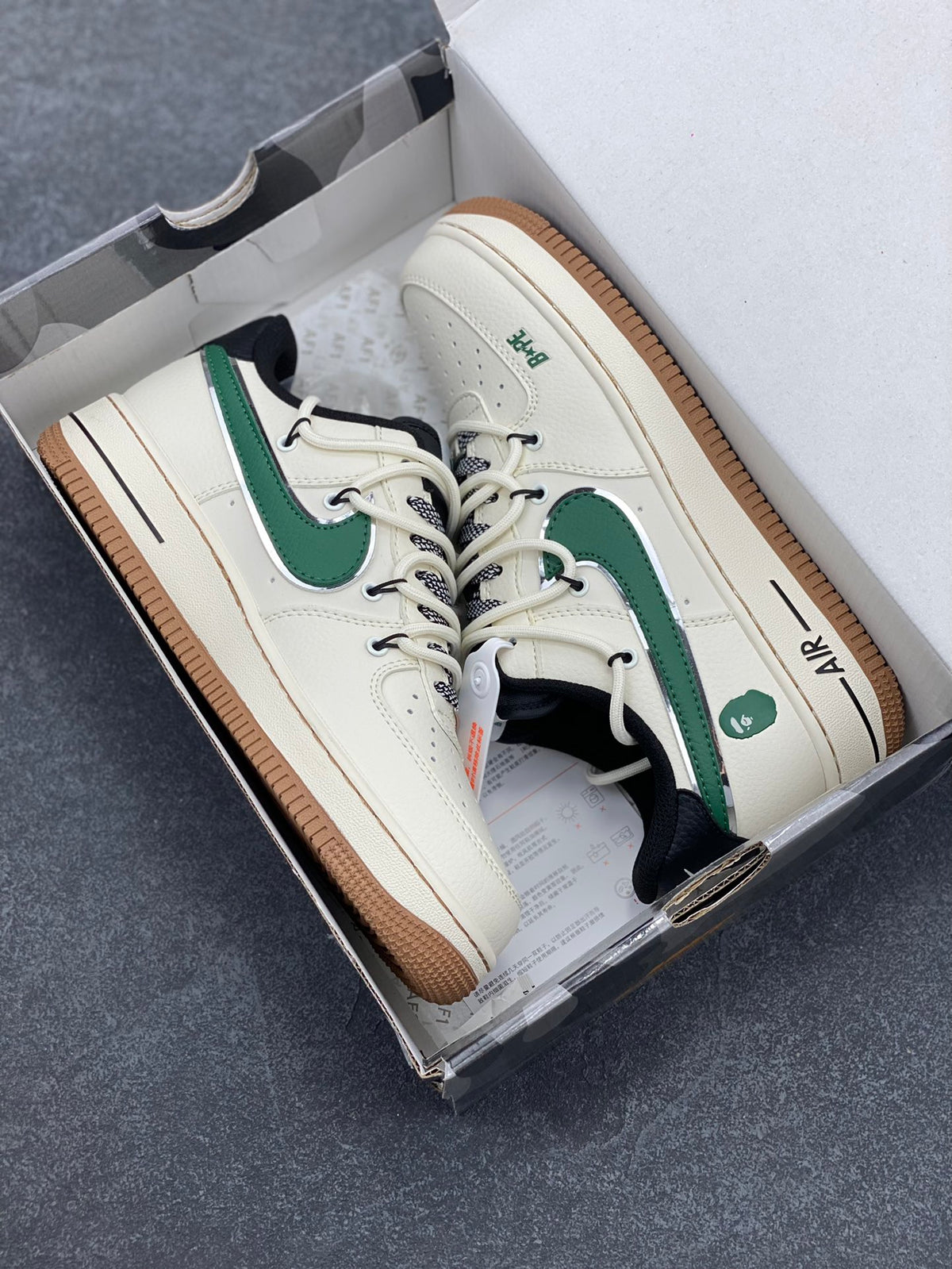 BAPE Low-Top Sneakers | Cream / Green / Gum