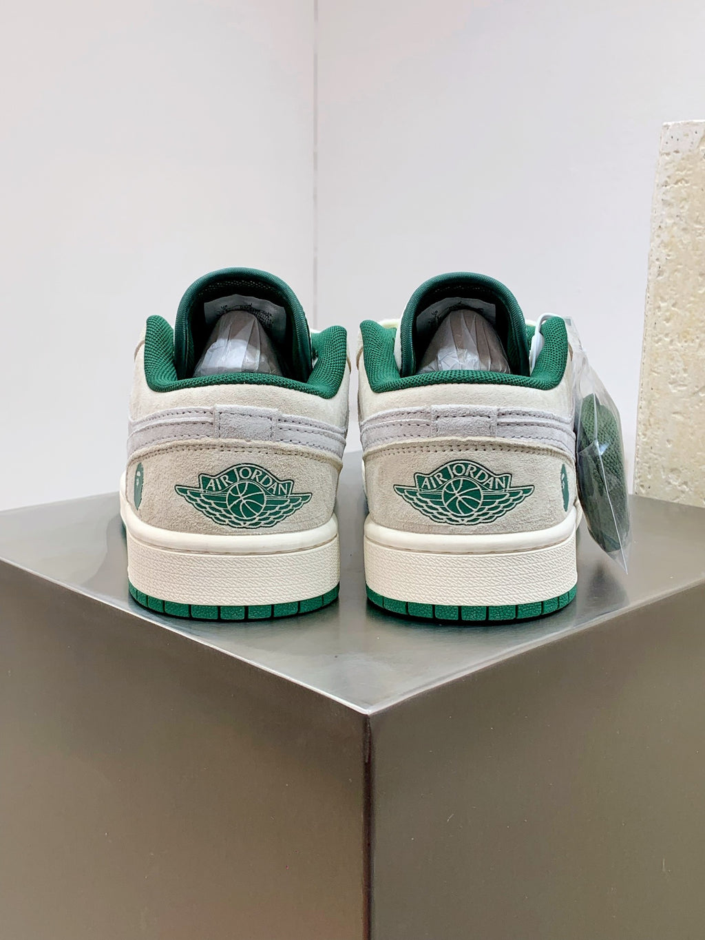 BAPE Low-Top Sneakers | Cream / Light Grey / Green