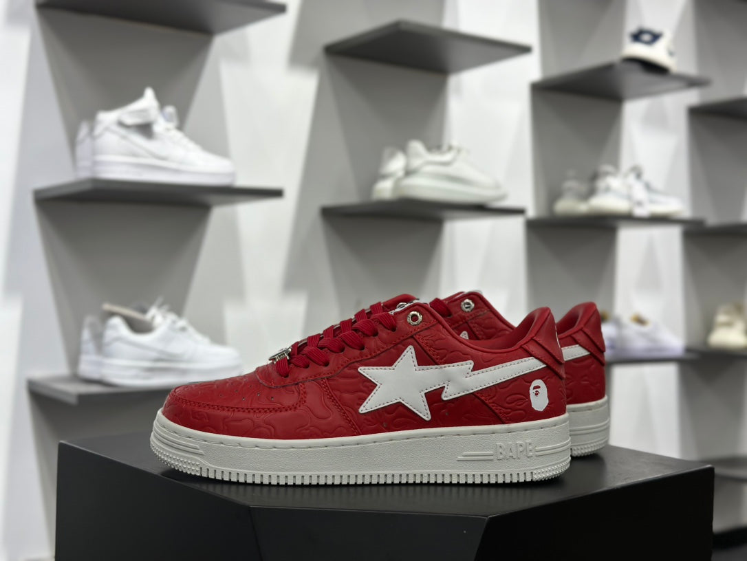 BAPE STA Low-Top Sneakers | Red / White