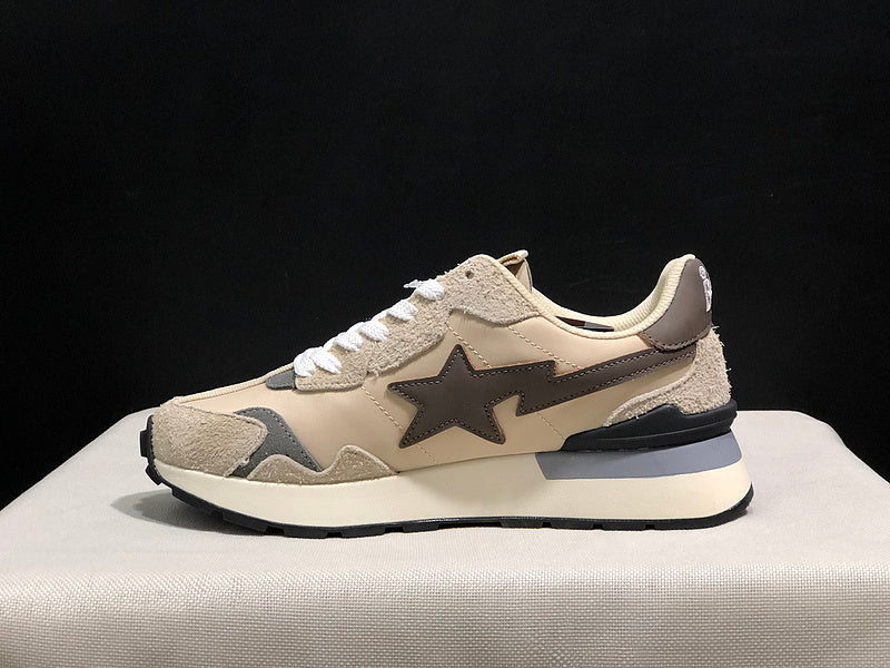BAPE Retro-Style Sneakers | Beige / Taupe