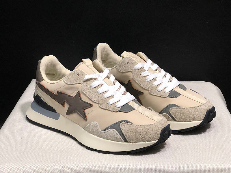 BAPE Retro-Style Sneakers | Beige / Taupe