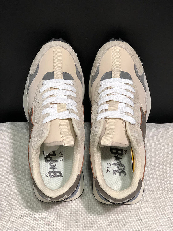 BAPE Retro-Style Sneakers | Beige / Taupe